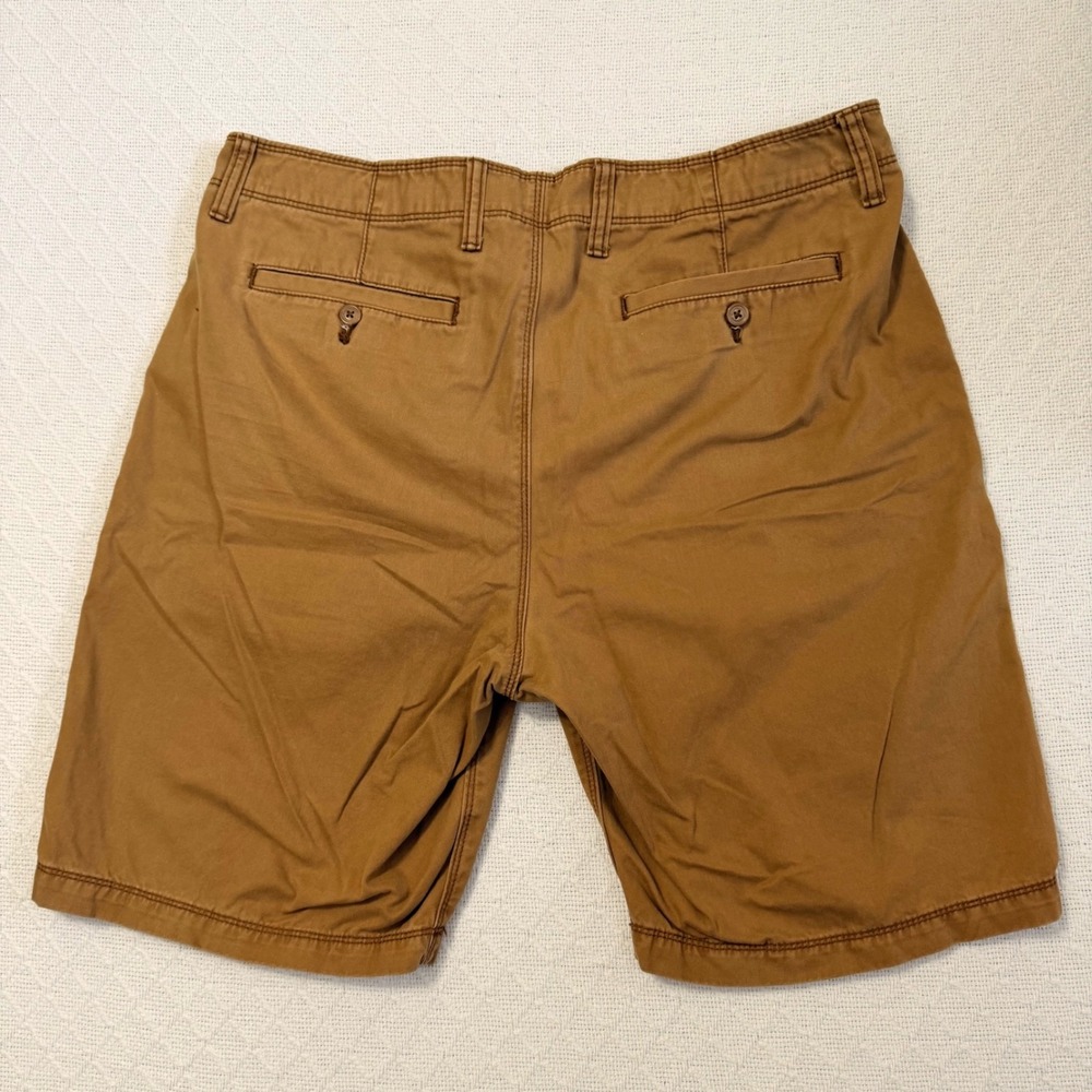 Old Navy Mens Chino Shorts Size 36 Brown Tobacco Cotton Flat Front Casual Shorts